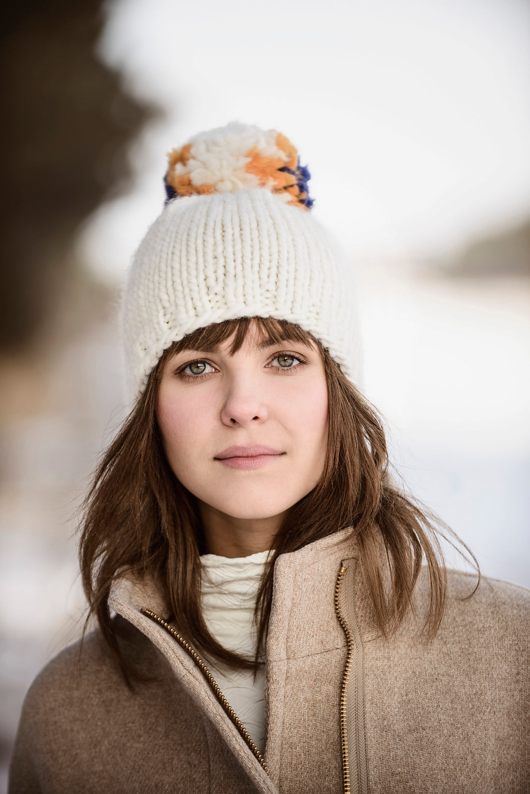 A FREE Blue Sky Fibers Bulky Pattern - Big Pom Hat (PDF)