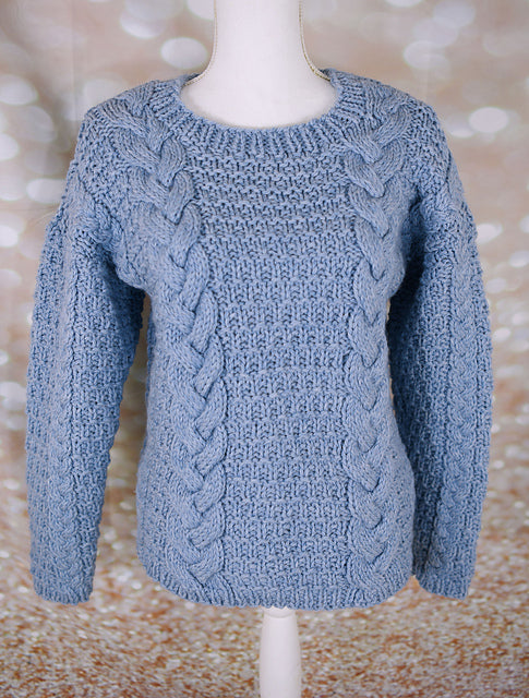 A FREE Cascade 220 Grande Pattern - Chunky Cabled Pullover (PDF)