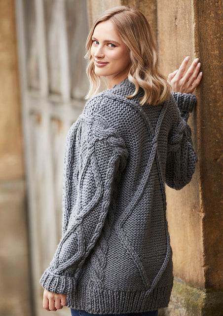 A Rowan Big Wool Pattern - Cabled Jacket (PDF)