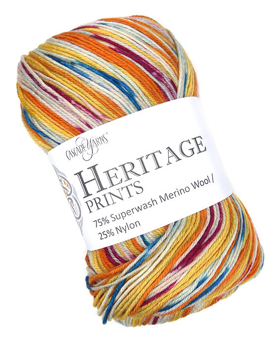 Cascade Heritage Prints - Impact (Color #153) - FULL BAG SALE (5 SKEINS)