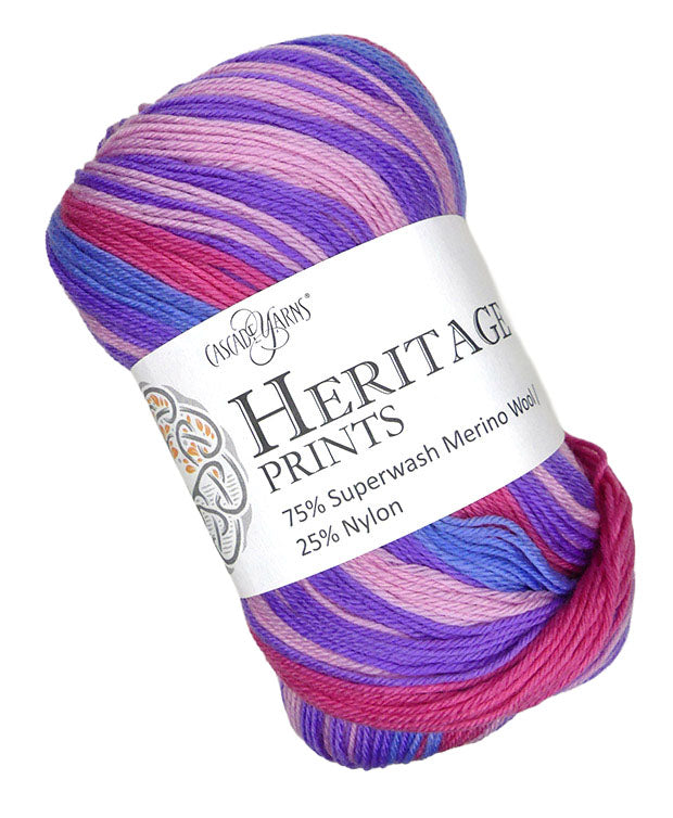 Cascade Heritage Prints - Confection Stripe (Color #162) - FULL BAG SALE (5 SKEINS)