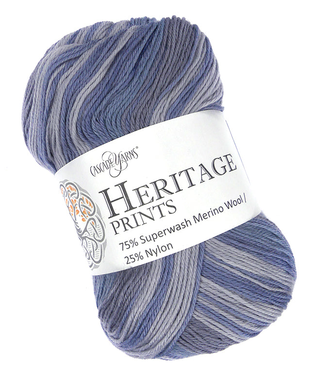 Cascade Heritage Prints - Denim Stripe (Color #164) - FULL BAG SALE (5 SKEINS)