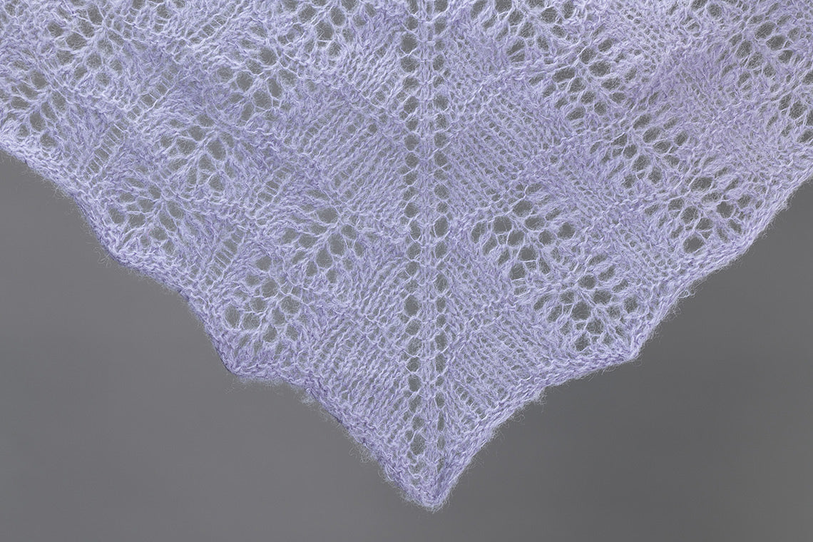 Cascade Suri Seda Pattern - Island Crest Shawl