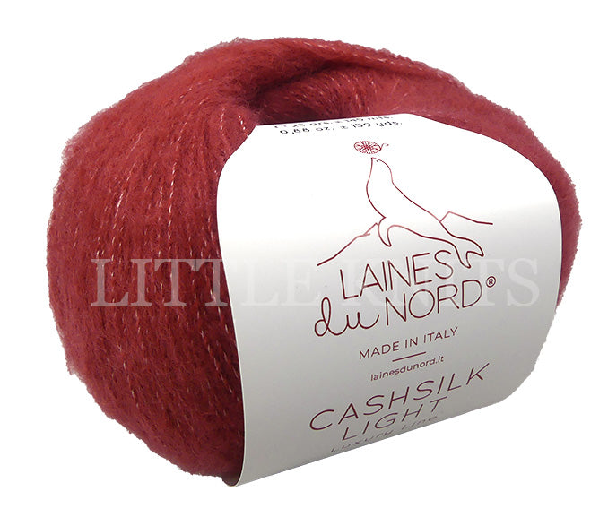 Laines Du Nord Cashsilk Light - Red (Color #3010) knitting and crochet yarn on sale at little knits