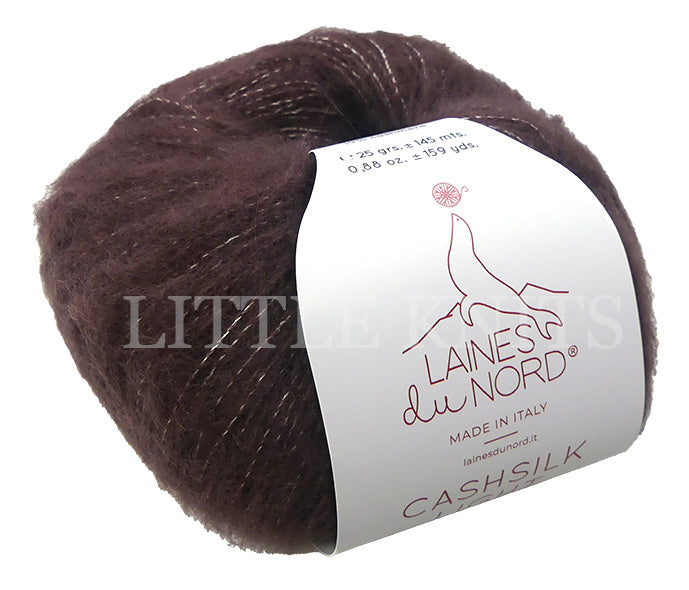 Laines Du Nord Cashsilk Light - Chocolate (Color #3011) knitting and crochet yarn on sale at little knits