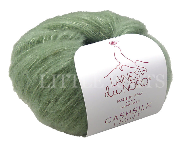 Laines Du Nord Cashsilk Light - Celery (Color #3020) knitting and crochet yarn on sale at little knits