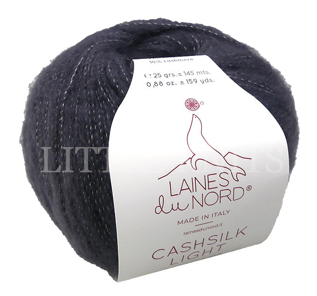 Laines Du Nord Cashsilk Light - Dark Grey (Color #3050) knitting and crochet yarn on sale at little knits