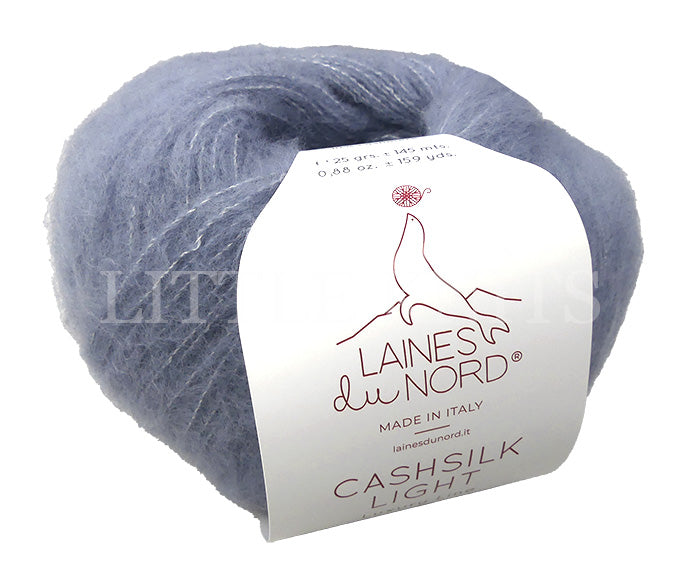 Laines Du Nord Cashsilk Light - Blue Grey (Color #3052) knitting and crochet yarn on sale at little knits