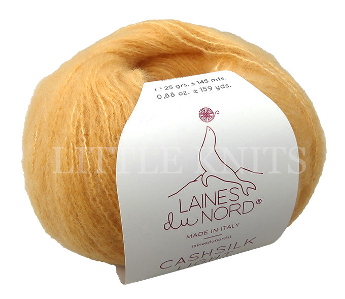 Laines Du Nord Cashsilk Light - Yellow (Color #3103) knitting and crochet yarn on sale at little knits.