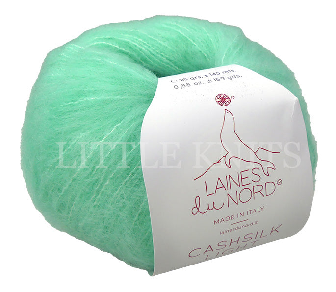 Laines Du Nord Cashsilk Light - Mint (Color #3201) knitting and crochet yarn on sale at little knits