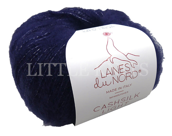Laines Du Nord Cashsilk Light - Navy (Color #3202) knitting and crochet yarn on sale at little knits.