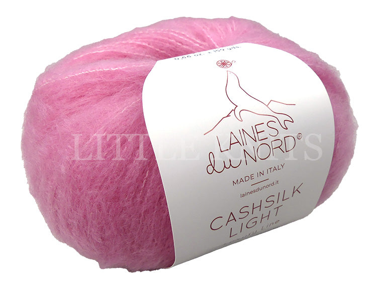 Laines Du Nord Cashsilk Light - Carnation Pink (Color #3203) knitting and crochet yarn on sale at little knits.