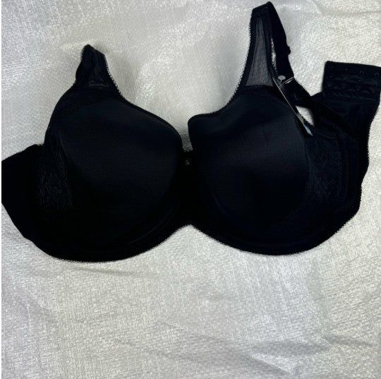 NWT Wacoal Women's Retro Chic Contour Bra Black 42DDD