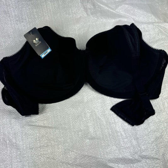 NWT Wacoal Women's Retro Chic Contour Bra Black 42DDD