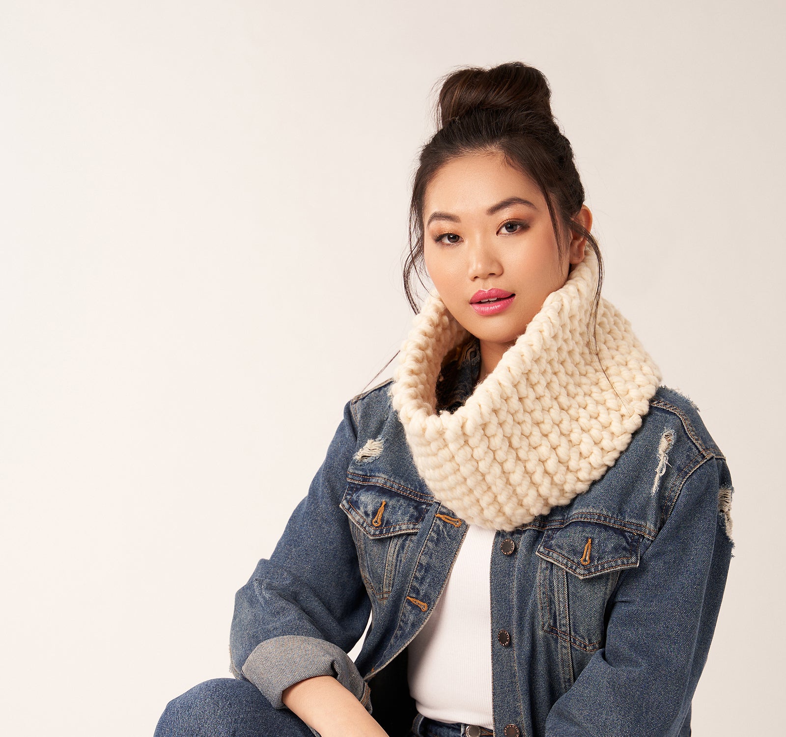 A Rowan BIG Big Wool Pattern - Coconut Snood (PDF)