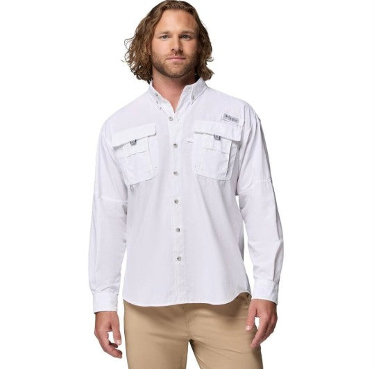 NWT Columbia Men's PFG Bahama II Long Sleeve Shirt White XXL