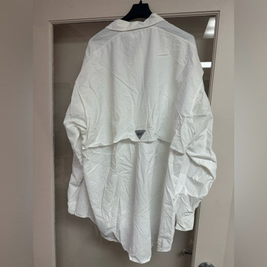 NWT Columbia Men's PFG Bahama II Long Sleeve Shirt White XXL