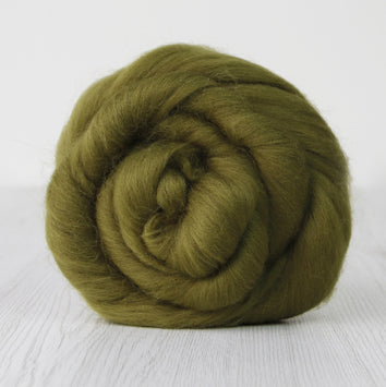DHG Corriedale Wool Tops - Classic Collection - Olive - 100g (3.5oz)
