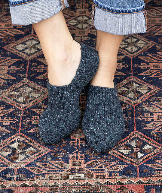 A Churchmouse Yarns and Teas Pattern - Cozy Slipper Socks (PDF)