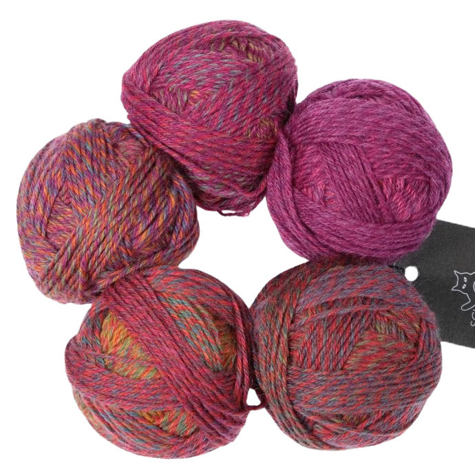 Crazy Perlen by Schopppel - Octobass (Color #2586) - TEN BUNDLES OF 5-MINI SKEINS