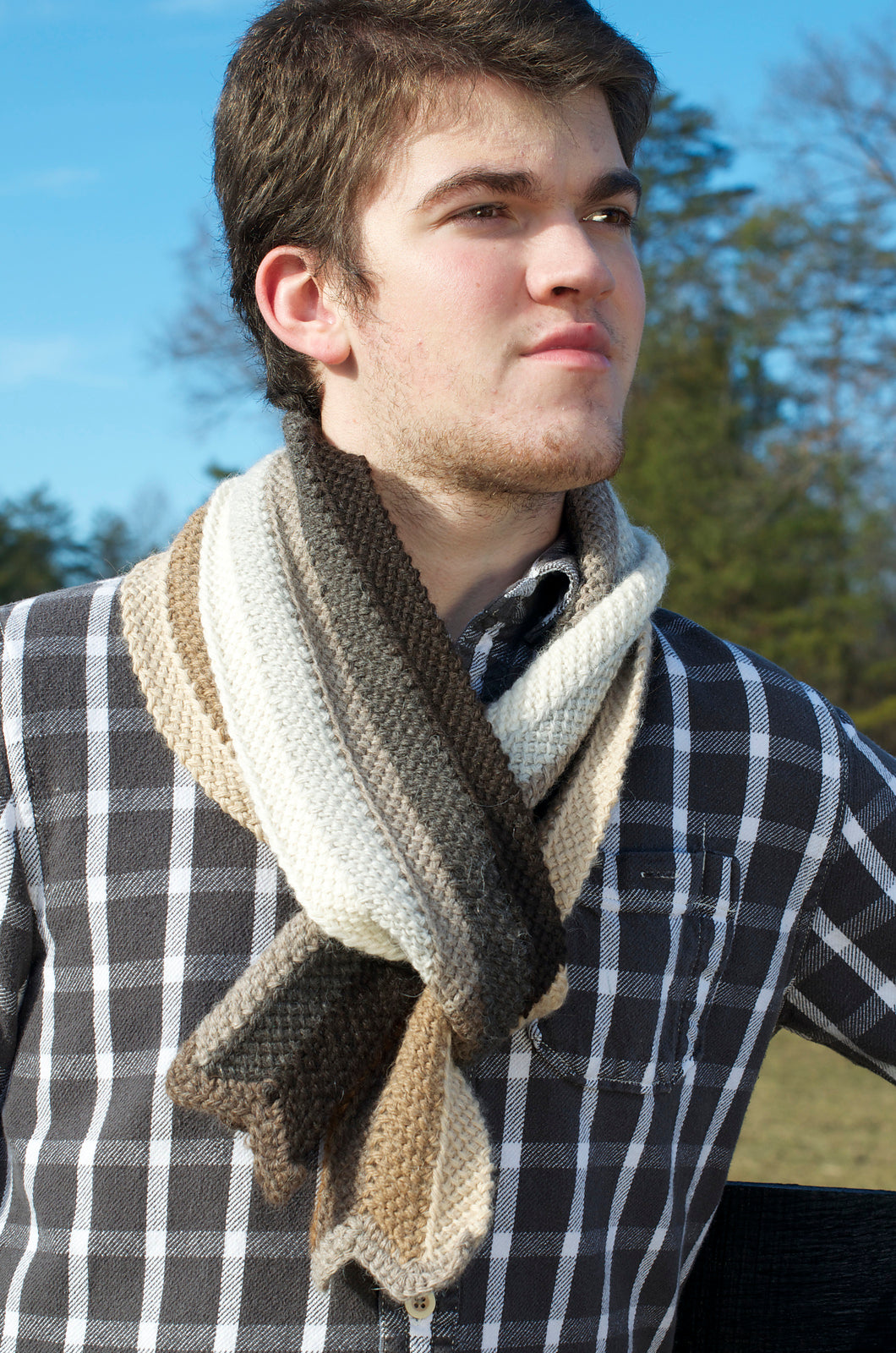 A FREE Juniper Moon Farm Herriot Crochet Pattern - Berzelius Tunisian Ribbon Scarf (PDF)