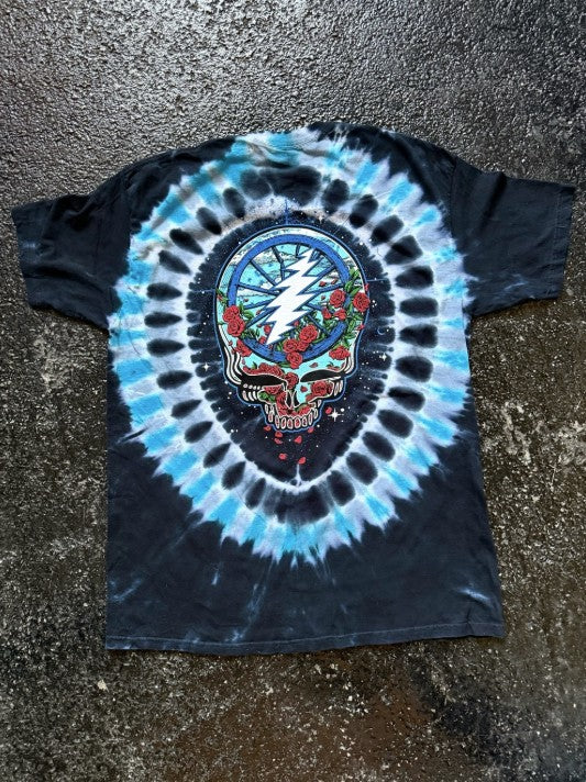 Liquid Blue men’s Tie-Dye Grateful Dead Skeleton Graphic Tee, XL