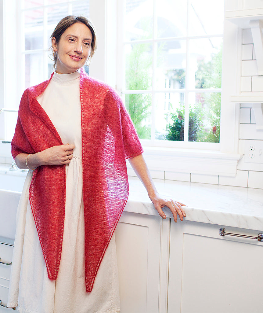 A Churchmouse Yarns and Teas Pattern - Demi Lune Scarf (PDF)