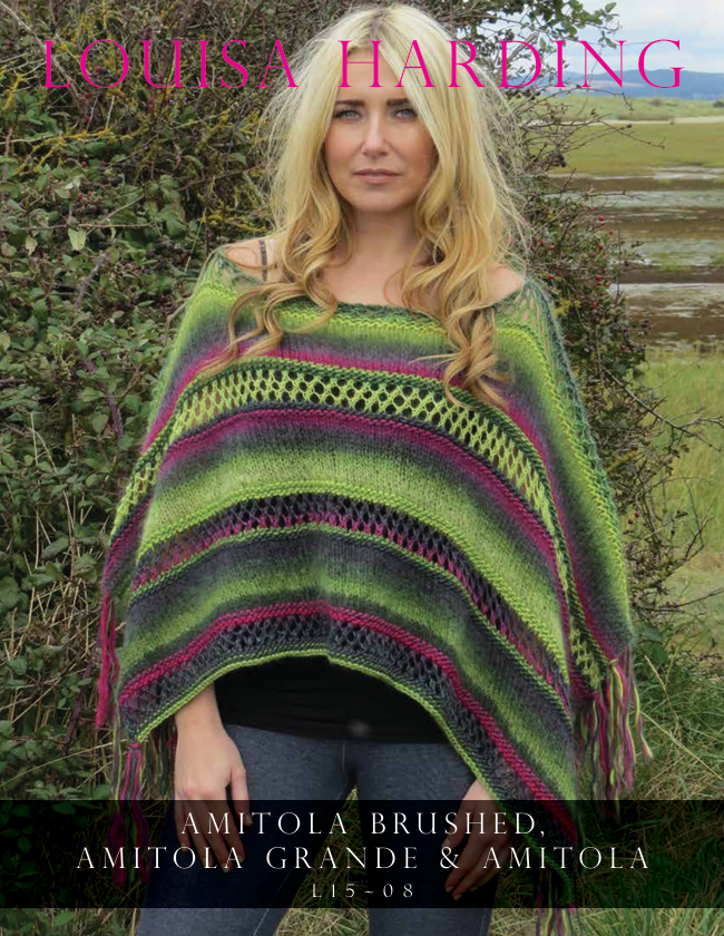 A Louisa Harding Amitola/Amitola Brushed/Amitola Grande Pattern - Double-Duty Poncho (PDF)