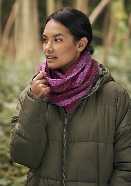 A Rowan Kidsilk Haze & Felted Tweed Pattern -  Double Loop Cowl (PDF)