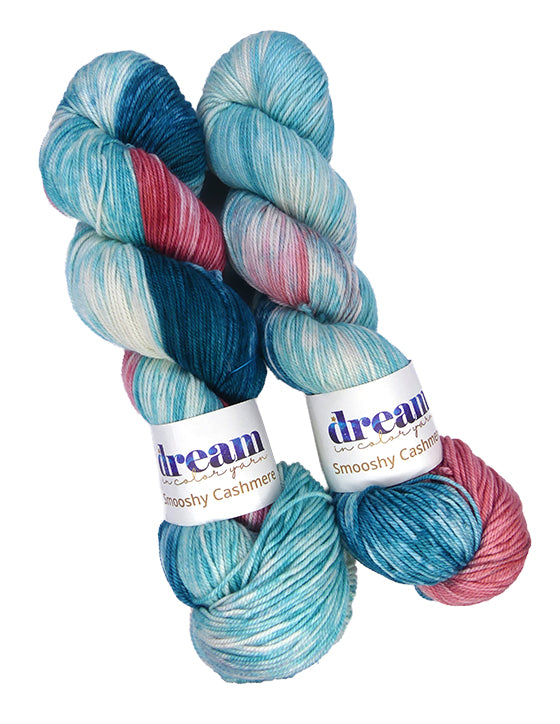 Dream in Color Smooshy with Cashmere One of a Kind - Raindrops on Roses (2 SKEINS)