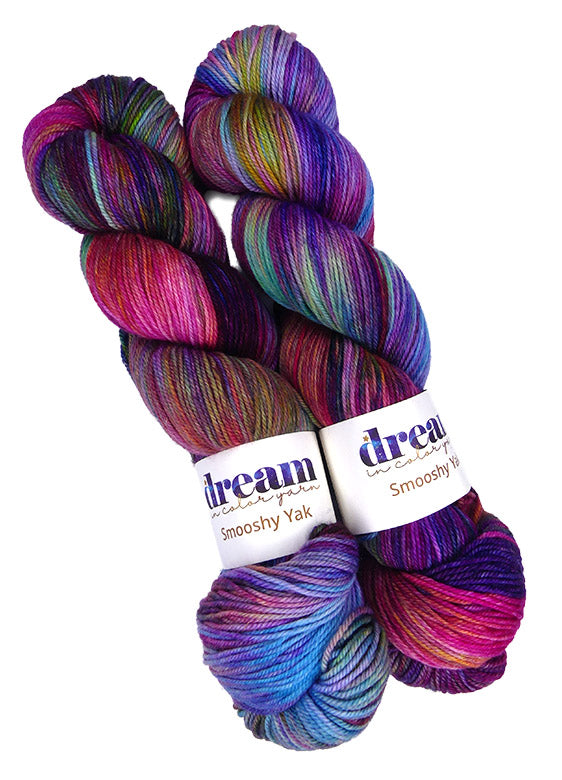 Dream in Color Smooshy Yak One of a Kind Colors - Carnival Lights (TWO SKEINS)