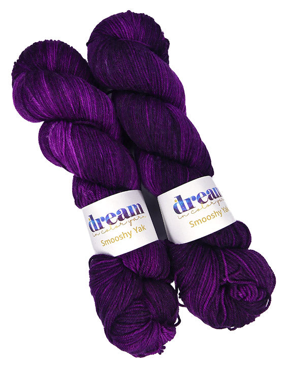 Dream in Color Smooshy Yak One of a Kind Colors - Japanese Violets (TWO SKEINS)