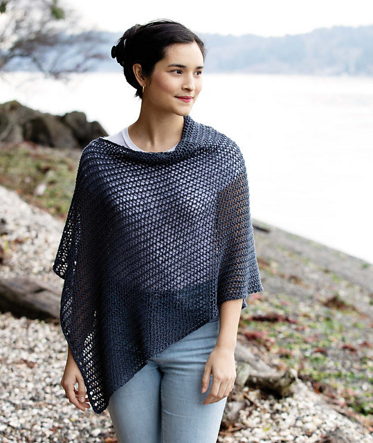 A Churchmouse Yarns and Teas Pattern - Easy Eyelet Poncho & Wrap (PDF)