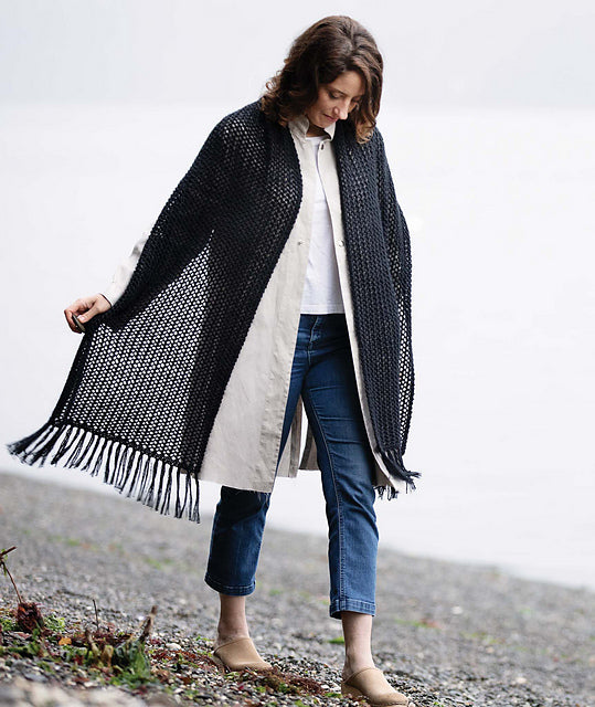 A Churchmouse Yarns and Teas Pattern - Easy Eyelet Poncho & Wrap (PDF)