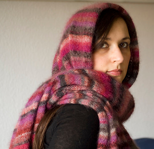 A Rowan Kidsilk Haze Pattern - Earth Stripe Wrap (PDF)