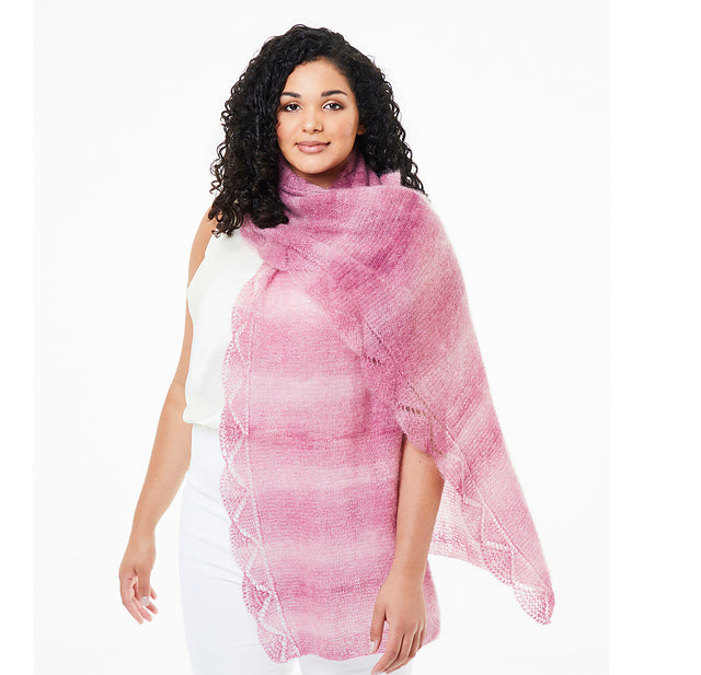 A Rowan Kidsilk Haze colour Pattern -  Eddie wrap (PDF)