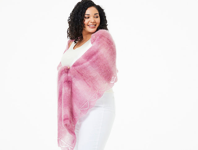 A Rowan Kidsilk Haze colour Pattern -  Eddie wrap (PDF)