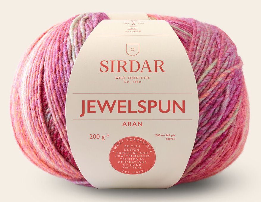 Sirdar Jewelspun Aran - Glowing Garnet (Color #848)