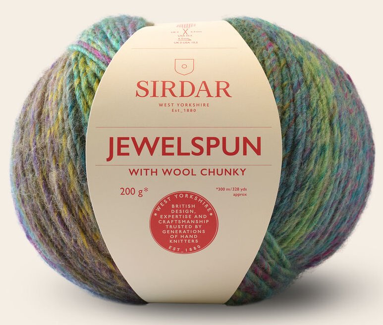 Sirdar Jewelspun with Wool Chunky - Emerald Stone (Color #201) - BIG 200 Gram Skeins