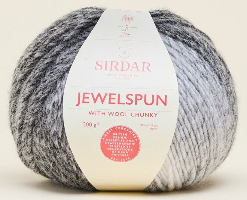 Sirdar Jewelspun with Wool Chunky - Polished Jet (Color #207) - BIG 200 Gram Skeins