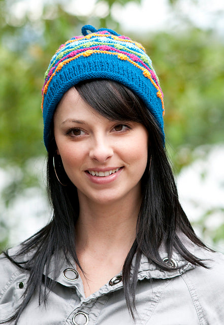 A FREE Cascade 220 Fingering Pattern - Dot & Dashes Hat (PDF)