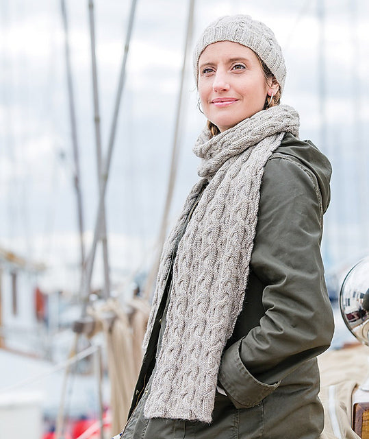A Churchmouse Yarns and Teas Pattern - Fair Winds Beanie & Scarf (PDF)