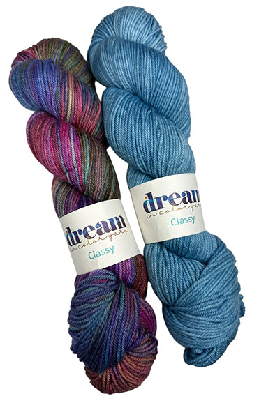 Dream in Color Classy One of a Kind Colors - Flowers Under Blue Skies (2 SKEINS)