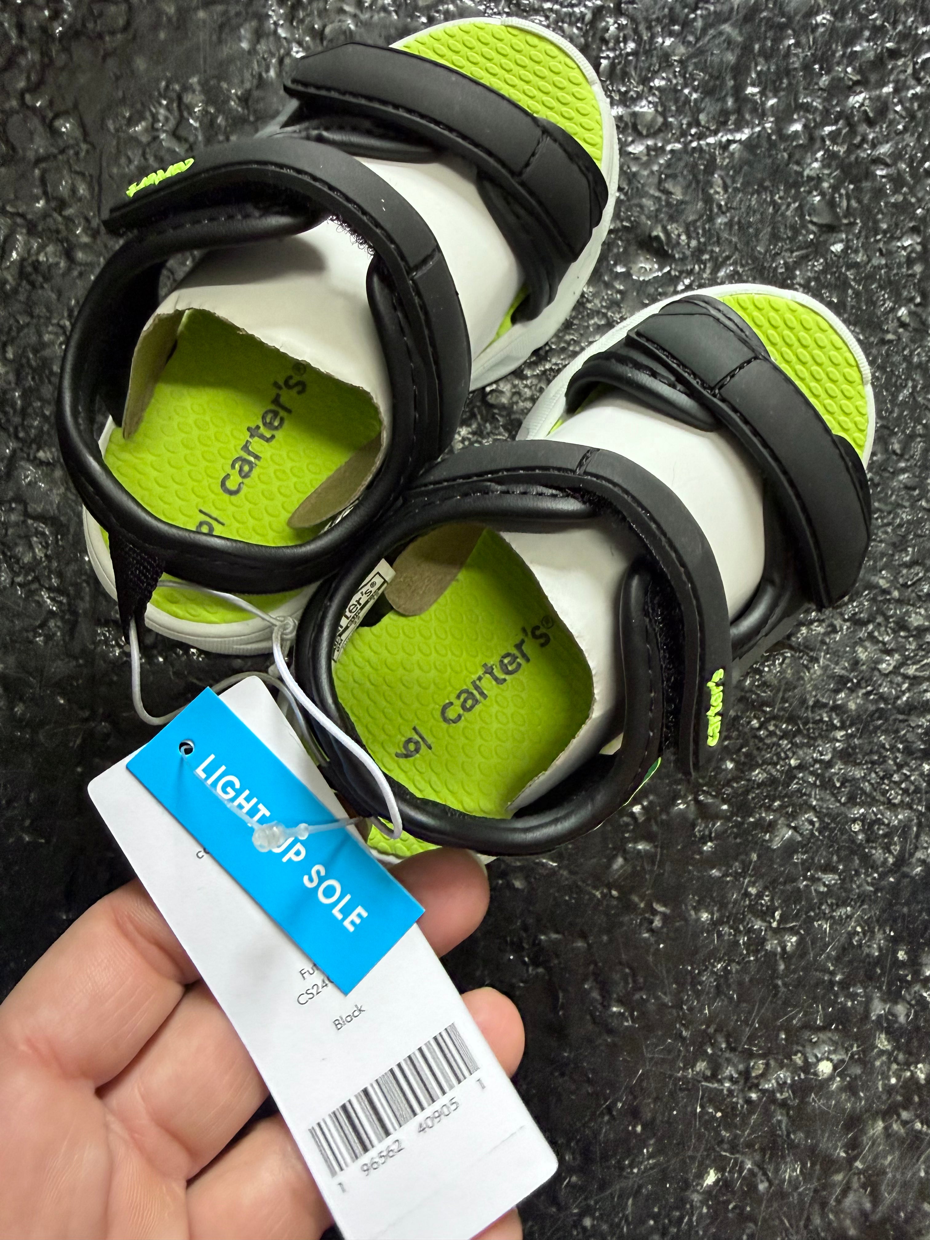 NWT, Carter's Light-up Unisex-Child Futura Sandals Size: 6