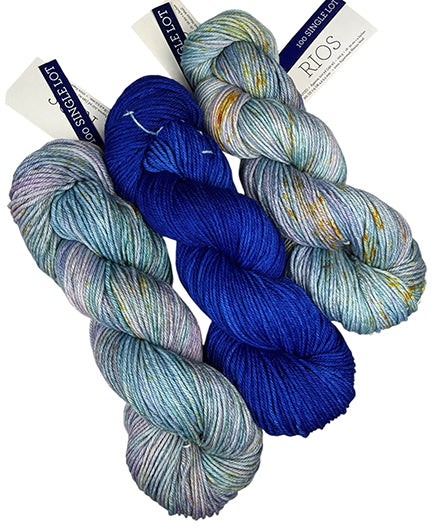 Malabrigo Rios One of a Kind - Gilded Blue Hour (THREE SKEINS)