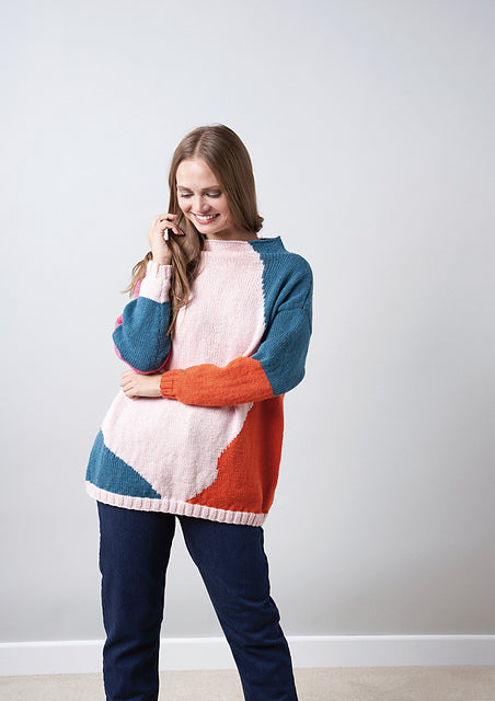 A Rowan Pure Wool Superwash Worsted Pattern - Grocery Sweater (PDF)