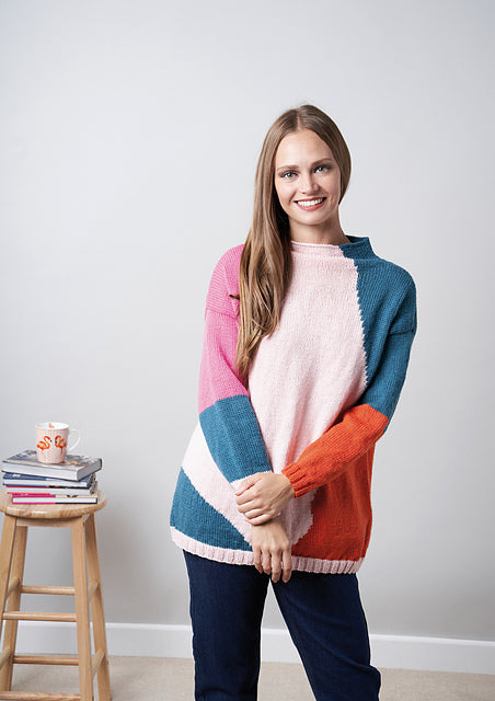 A Rowan Pure Wool Superwash Worsted Pattern - Grocery Sweater (PDF)