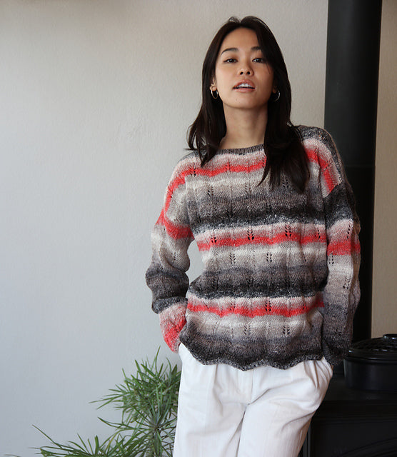 A Noro Silk Garden Sock Pattern -  Hanae (PDF)