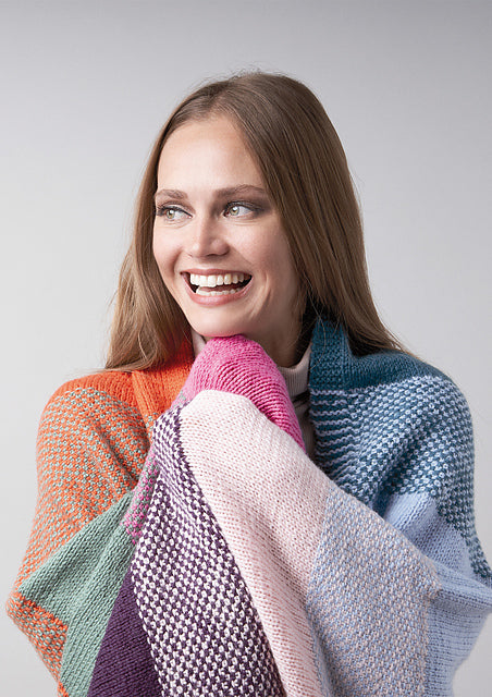 A Rowan Pure Wool Superwash Worsted Pattern - Hibernate Throw (PDF)