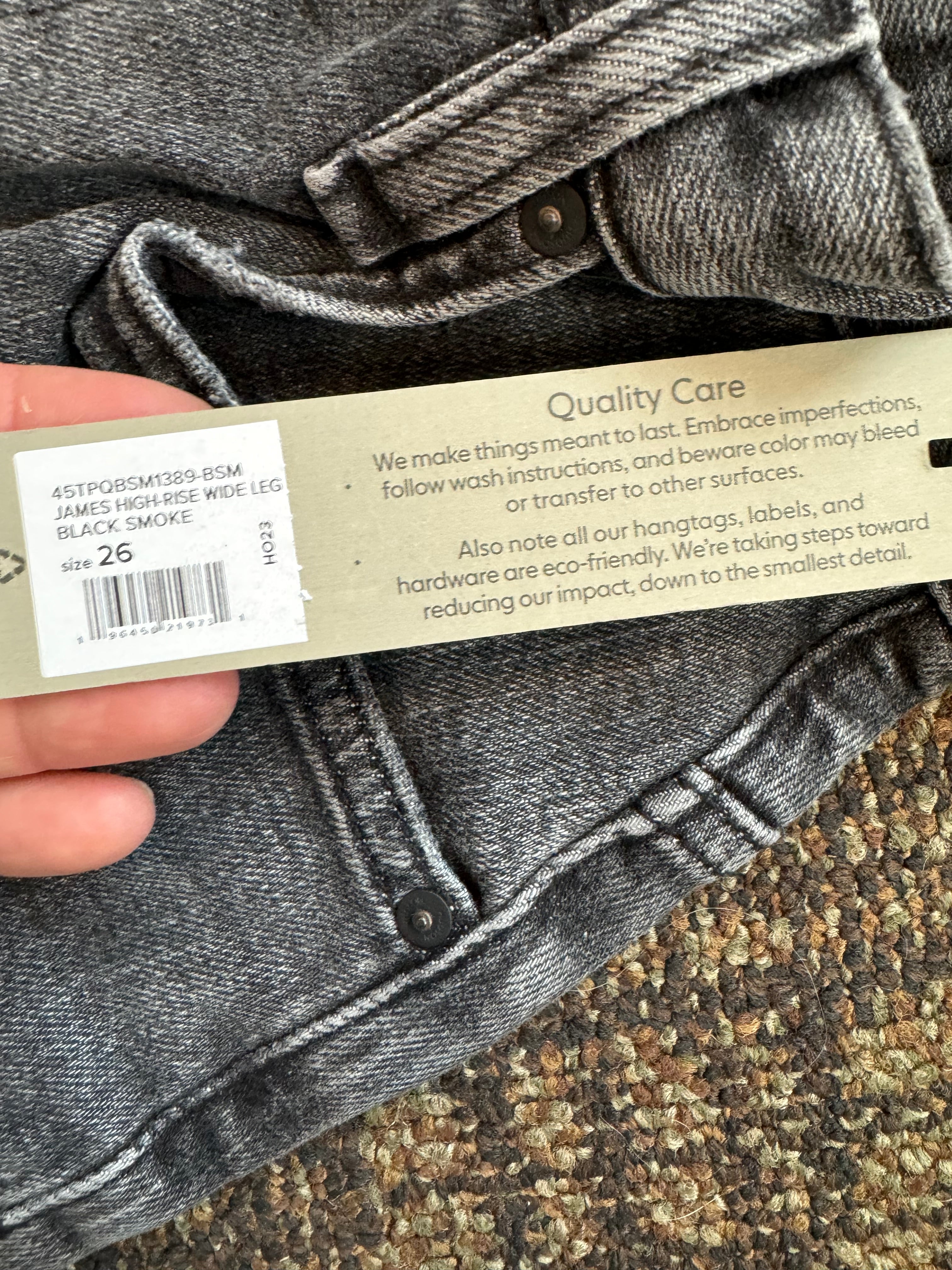 NWT, Hudson Womens Rosie High Rise Wide Leg Jean, Size 26